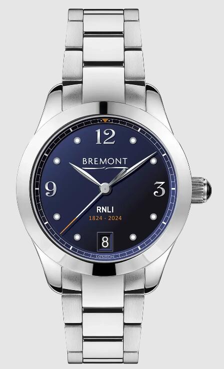 Replica Bremont Watch SOLO-34 RNLI Blue Dial Steel Strap